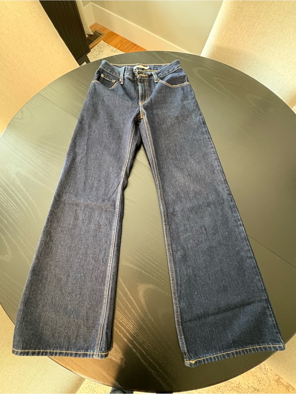 Dark Blue Women's Levi middy loose boot Jeans